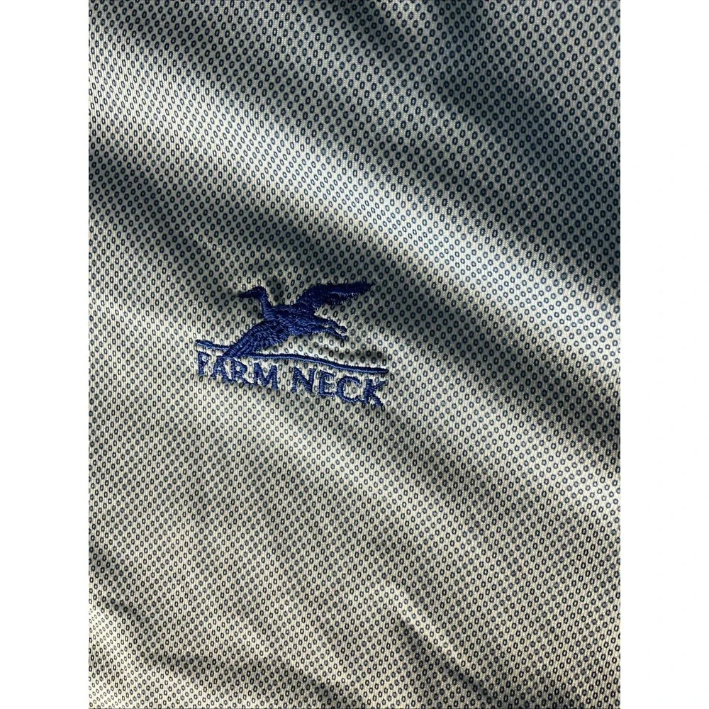 Johnnie-O Polo Shirt Mens XL Light Blue Performance Golf Farm Neck Logo - Picture 3 of 7